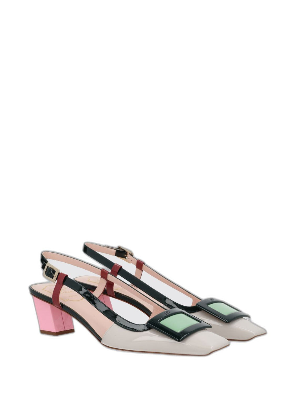 Roger Vivier Belle Vivier Multicolour Patent Leather Slingback