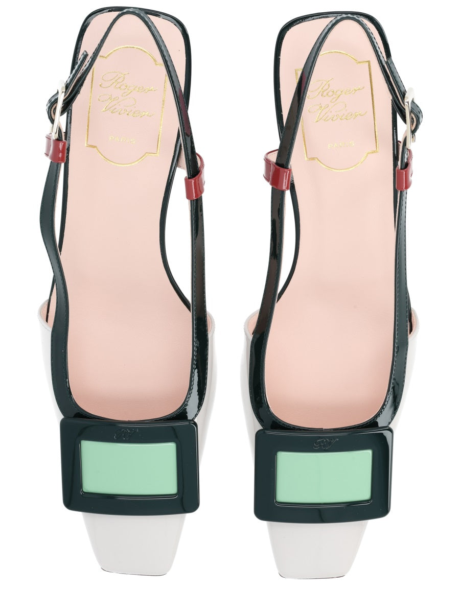 Roger Vivier Belle Vivier Multicolour Patent Leather Slingback