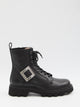 Roger Vivier  Viv Rangers Truck Black Leather Ankle Boots