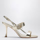 Roger Vivier Gold Leather Efflorescence Sandals
