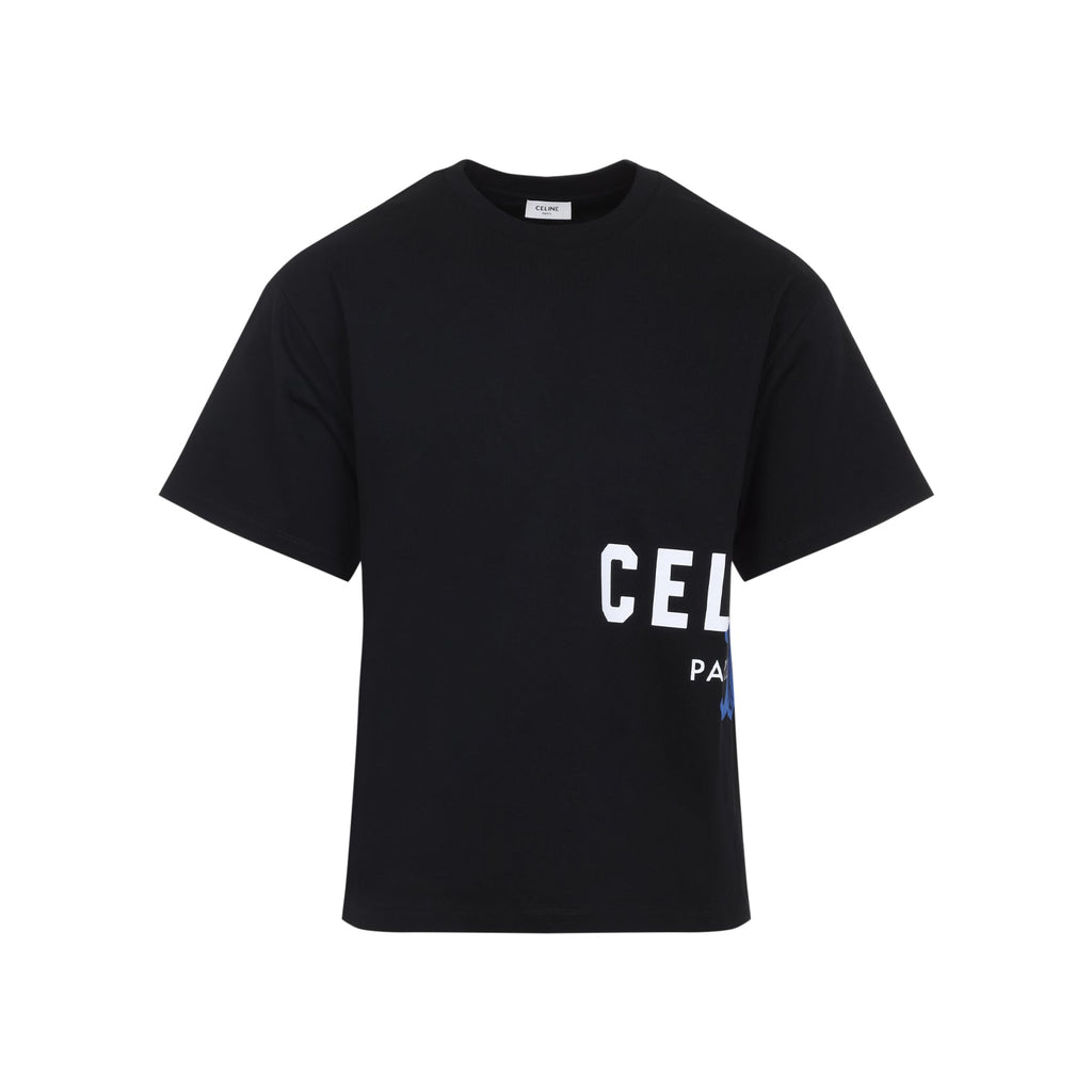 Celine Black Relaxed Cotton T-Shirt