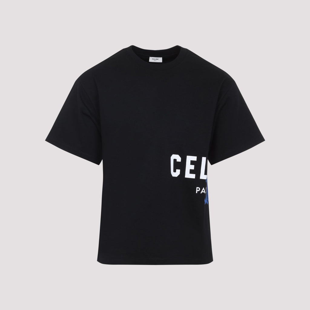 Celine Black Relaxed Cotton T-Shirt