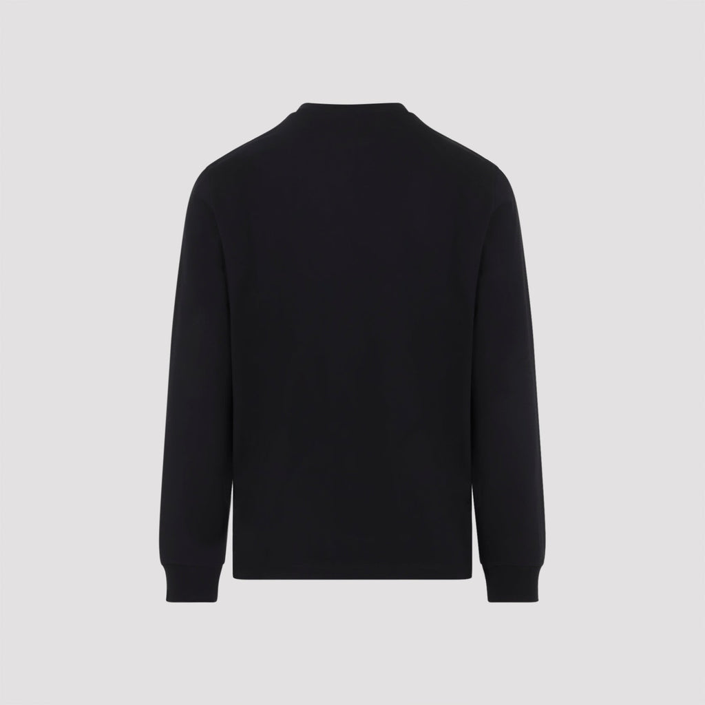 Celine Black Long-Sleeved Cotton T-Shirt