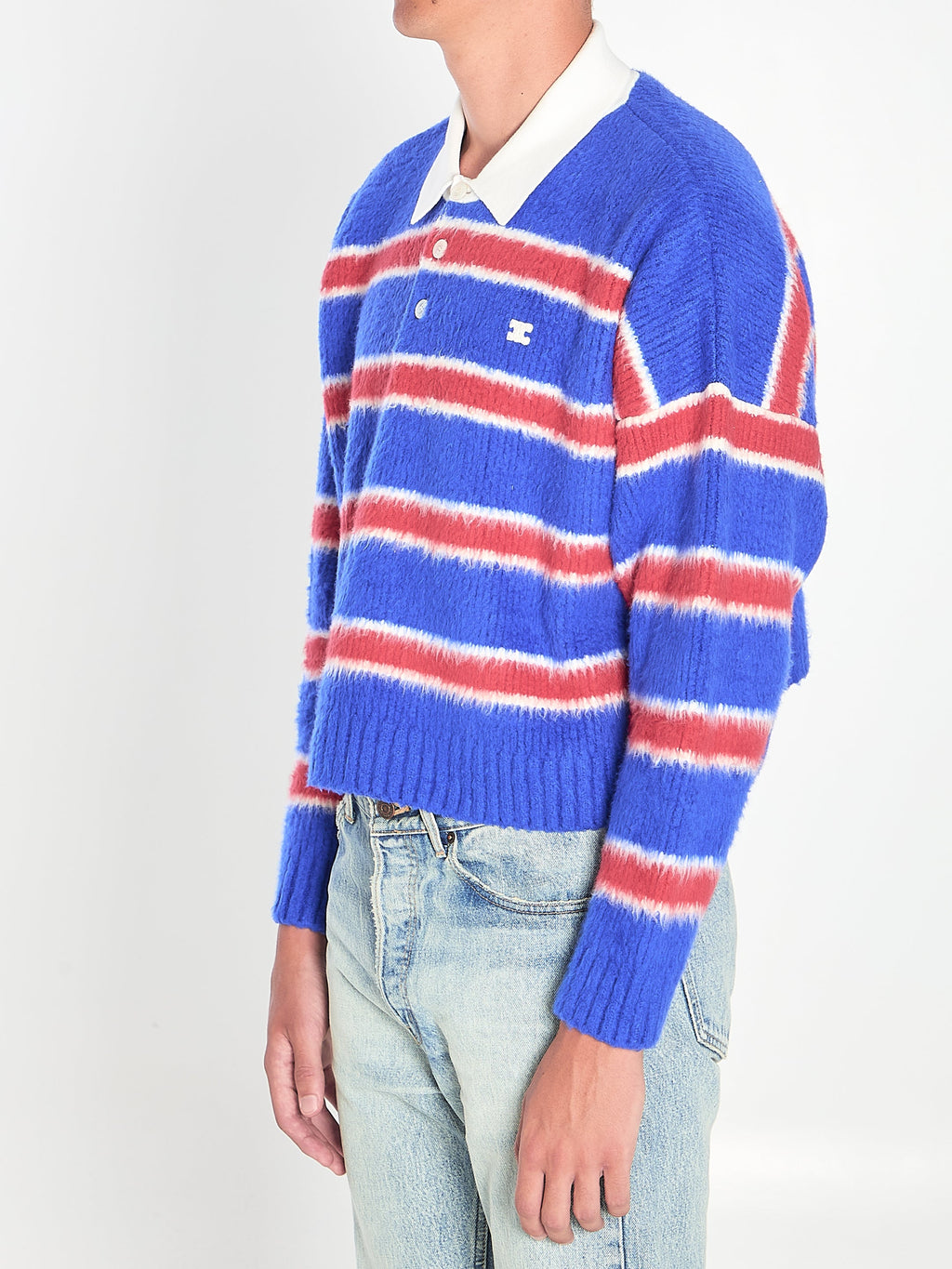 Celine Blue And Red Cotton Polo