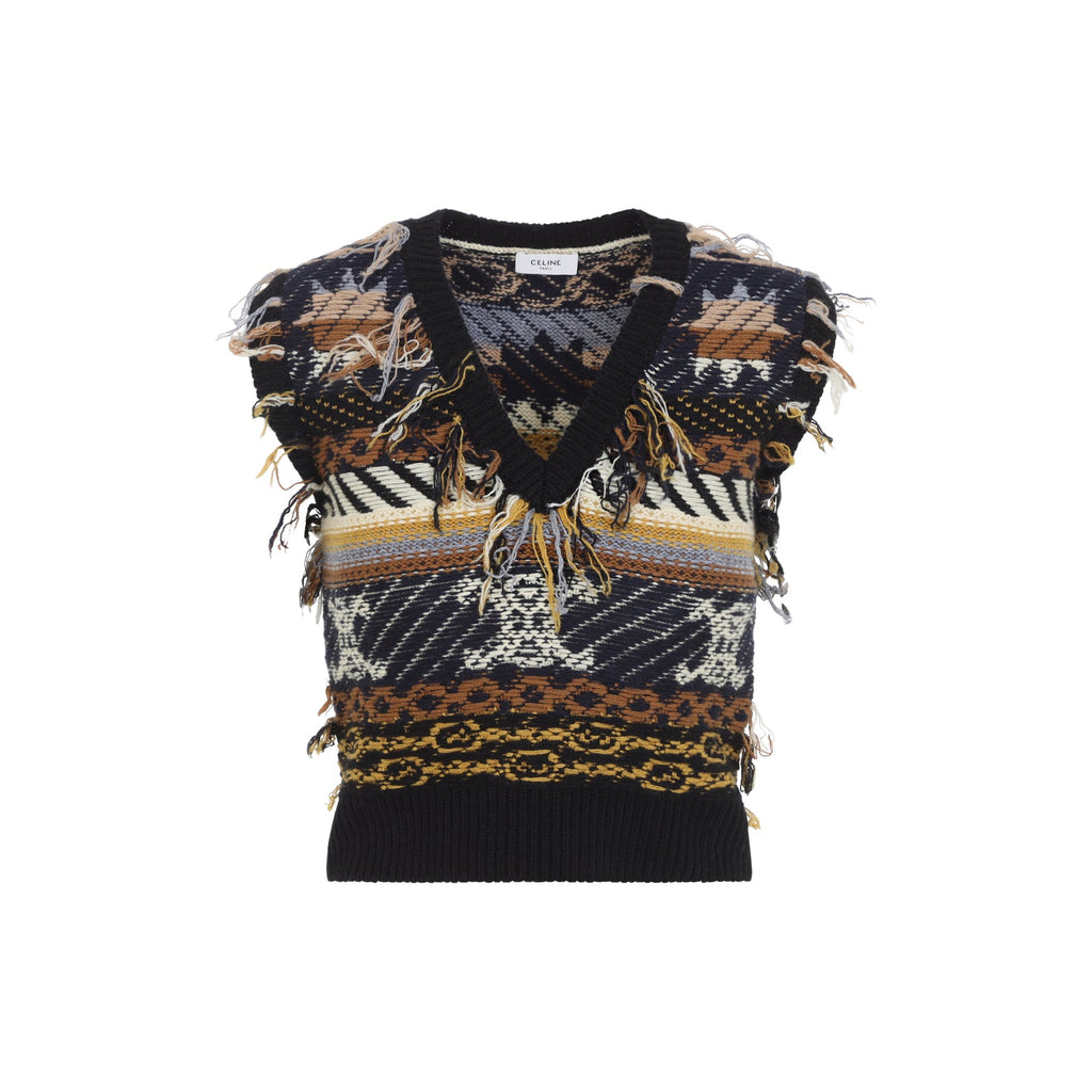 Celine Brown Cashmere Top