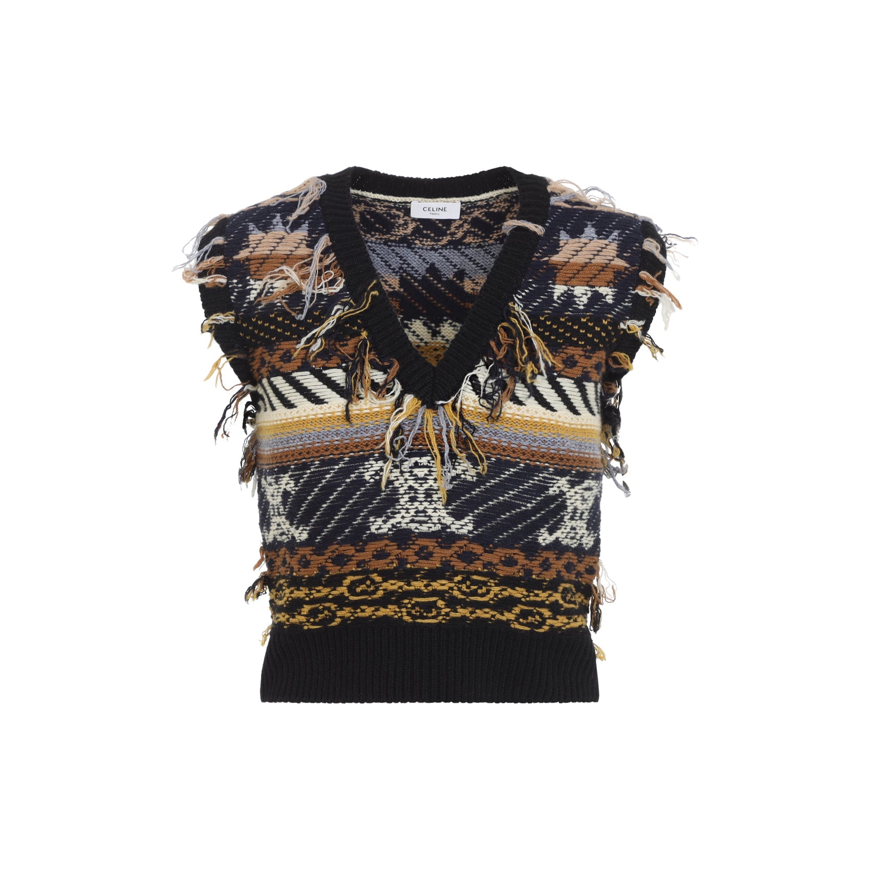 Celine Brown Cashmere Top