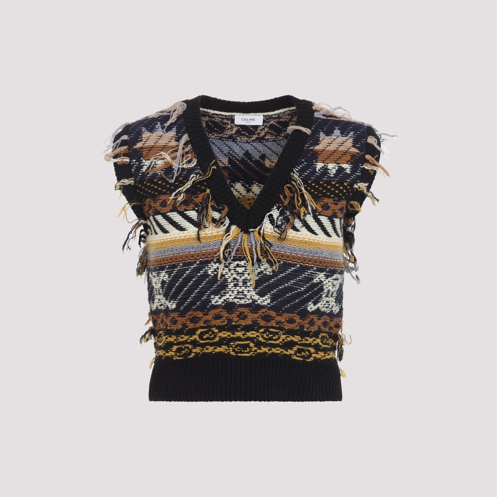 Celine Brown Cashmere Top