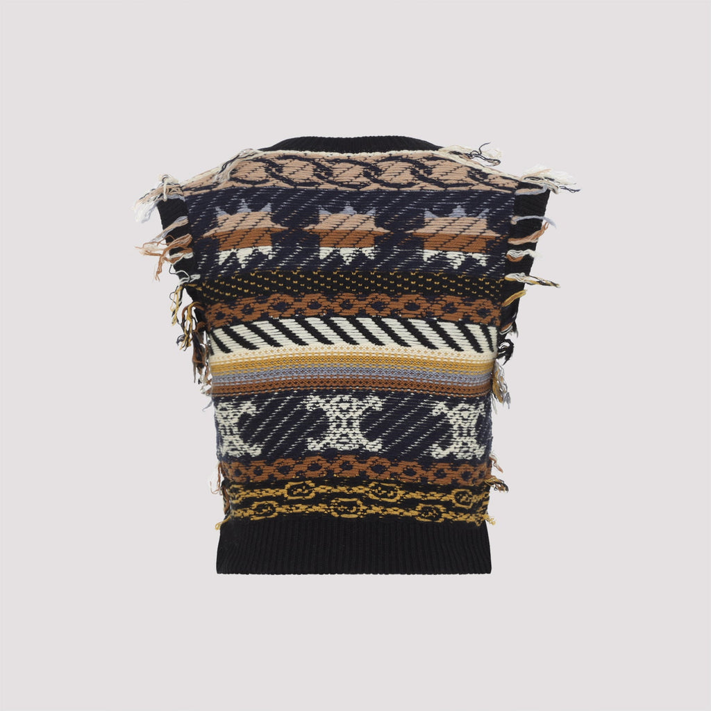 Celine Brown Cashmere Top