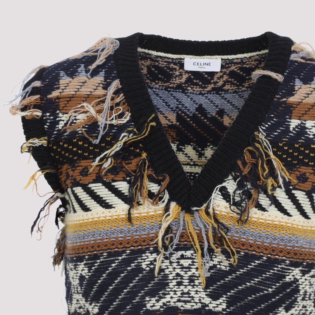 Celine Brown Cashmere Top