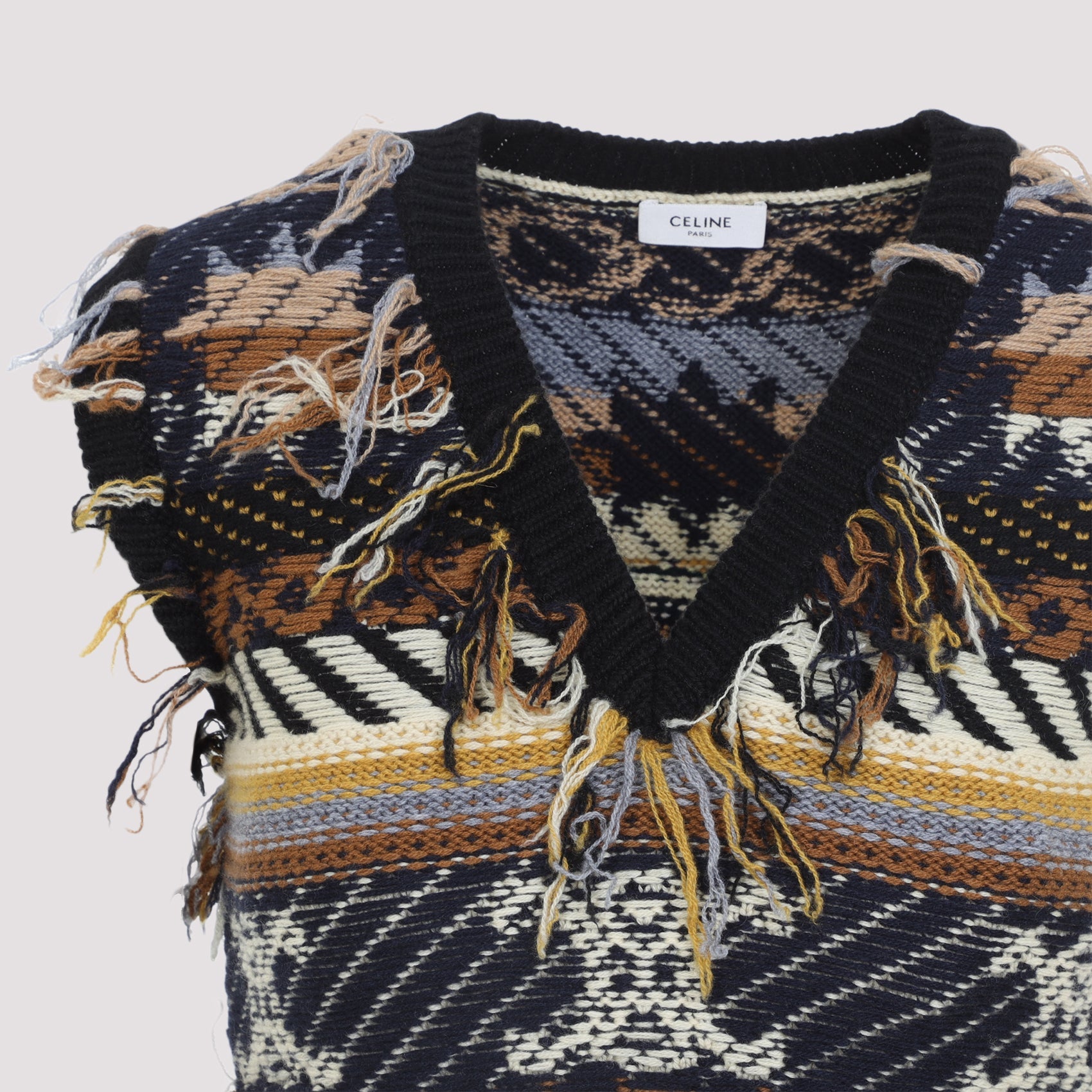 Celine Brown Cashmere Top