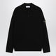 Stone Island Black Wool Polo Sweater