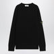 Stone Island Black Ribbed Crew-Neck Sweater