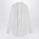 Maison Margiela Deep Vneck Cotton Poplin Shirt In White