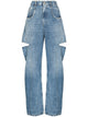 Maison Margiela Loose Blue Jeans With Drawstrings