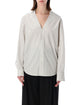 Mm6 Maison Margiela Mm6 Maison Margiela Striped Collarless Cotton Shirt