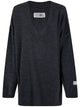 Mm6 Maison Margiela V Neck Oversized Sweater