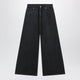 Mm6 Maison Margiela Black Wide-Leg Cropped Jeans