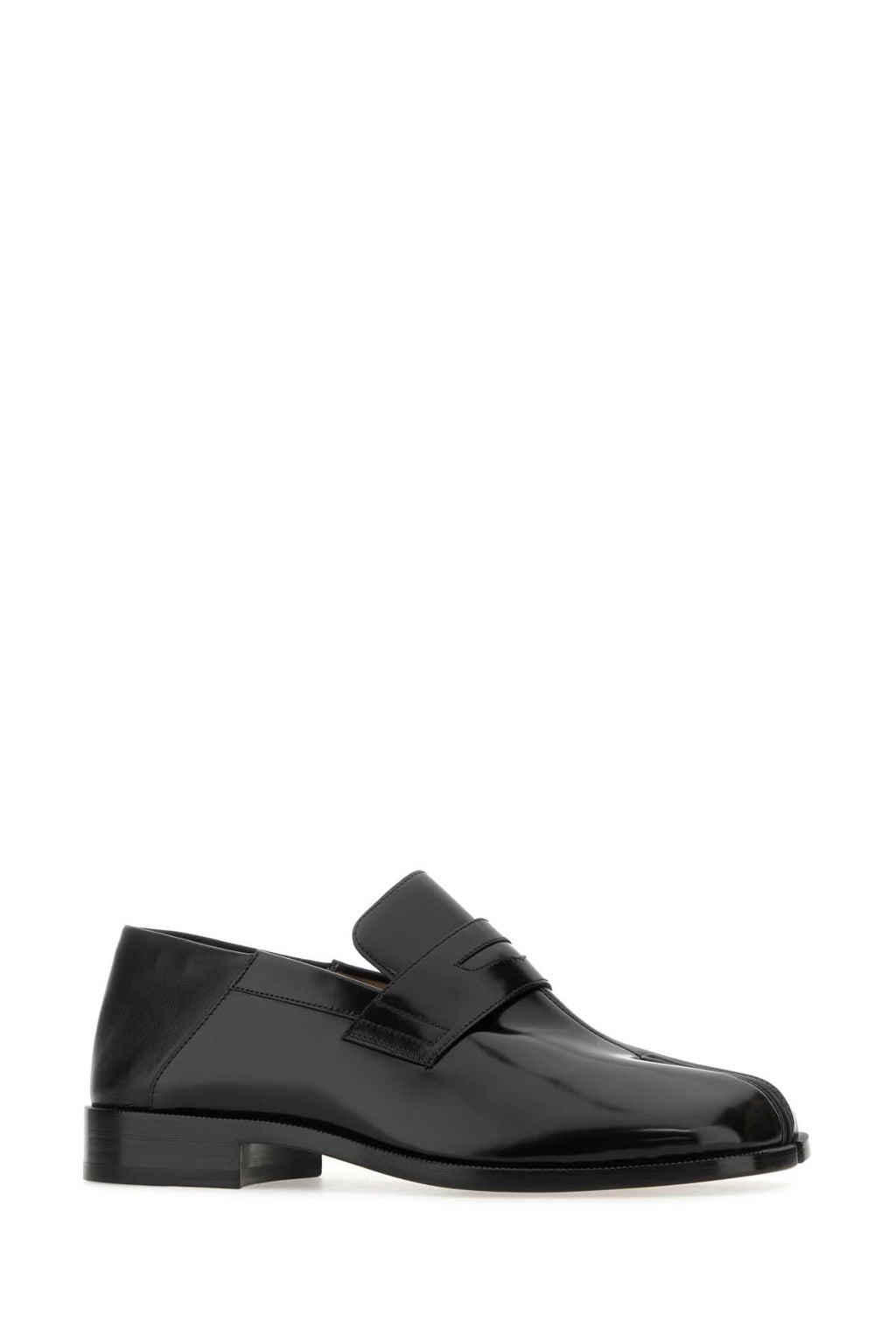 Maison Margiela Black Leather Tabi Loafers