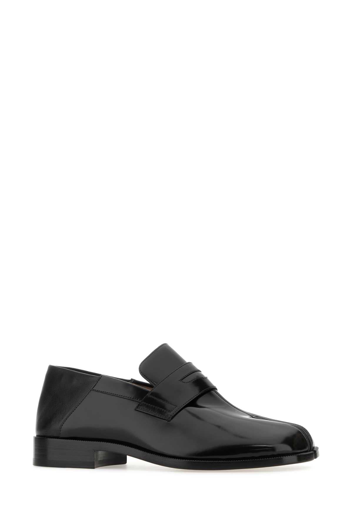 Maison Margiela Black Leather Tabi Loafers