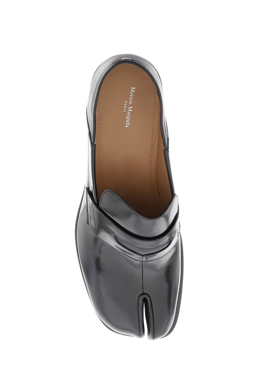Maison Margiela Black Leather Tabi Loafers