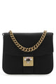 Maison Margiela Two-Tone Leather And Cotton New Lock Square Handbag