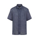 Brioni Blue Cuban Linen Shirt