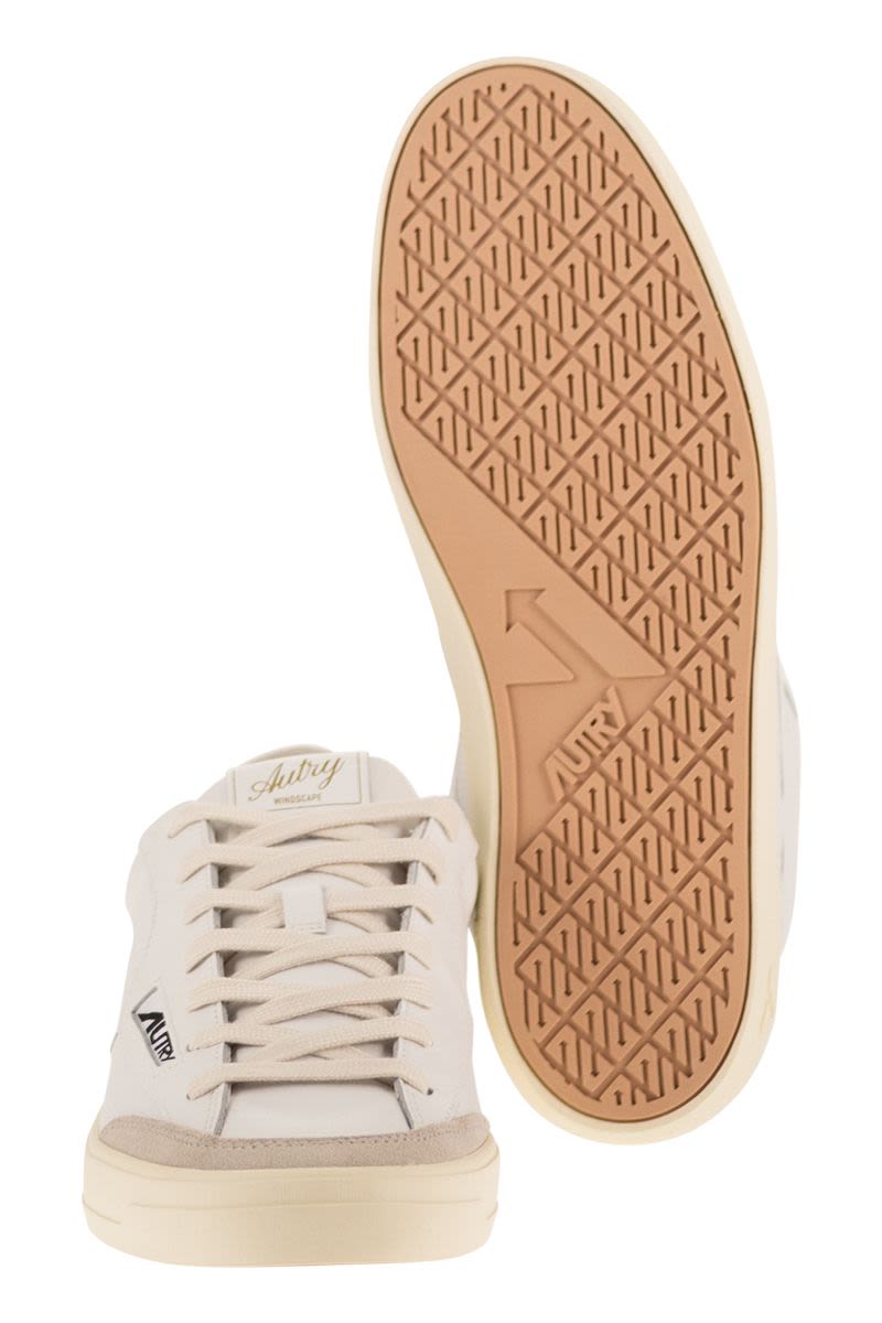 Autry Windscape Low - Leather Trainers With Suede Inserts