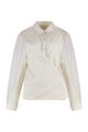 Lemaire Light Cream Straight Collar Twisted Cotton Shirt