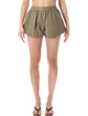 The Frankie Shop Alina Faux Leather Bubble Hem Shorts