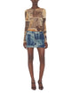 Jean Paul Gaultier Denim Cotton Skirt