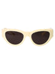 Saint Laurent Ivory-Ivory-Black Recycled Acetate Sunglasses