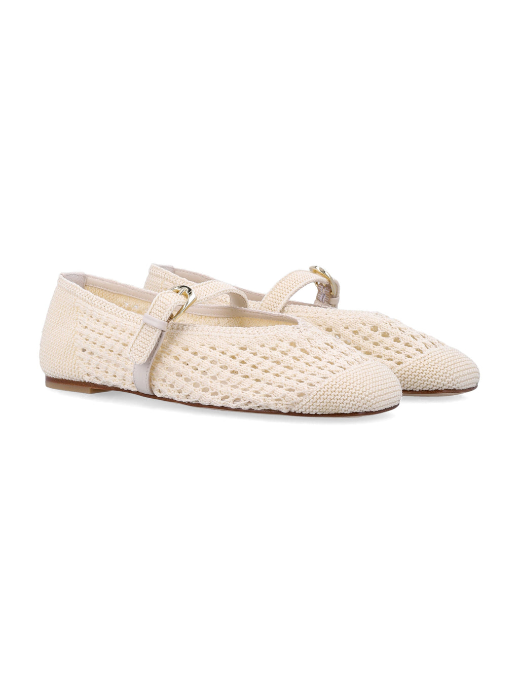 Stuart Weitzman Stuart Weitzman Ecru Crochet Leora Mary Jane Flat