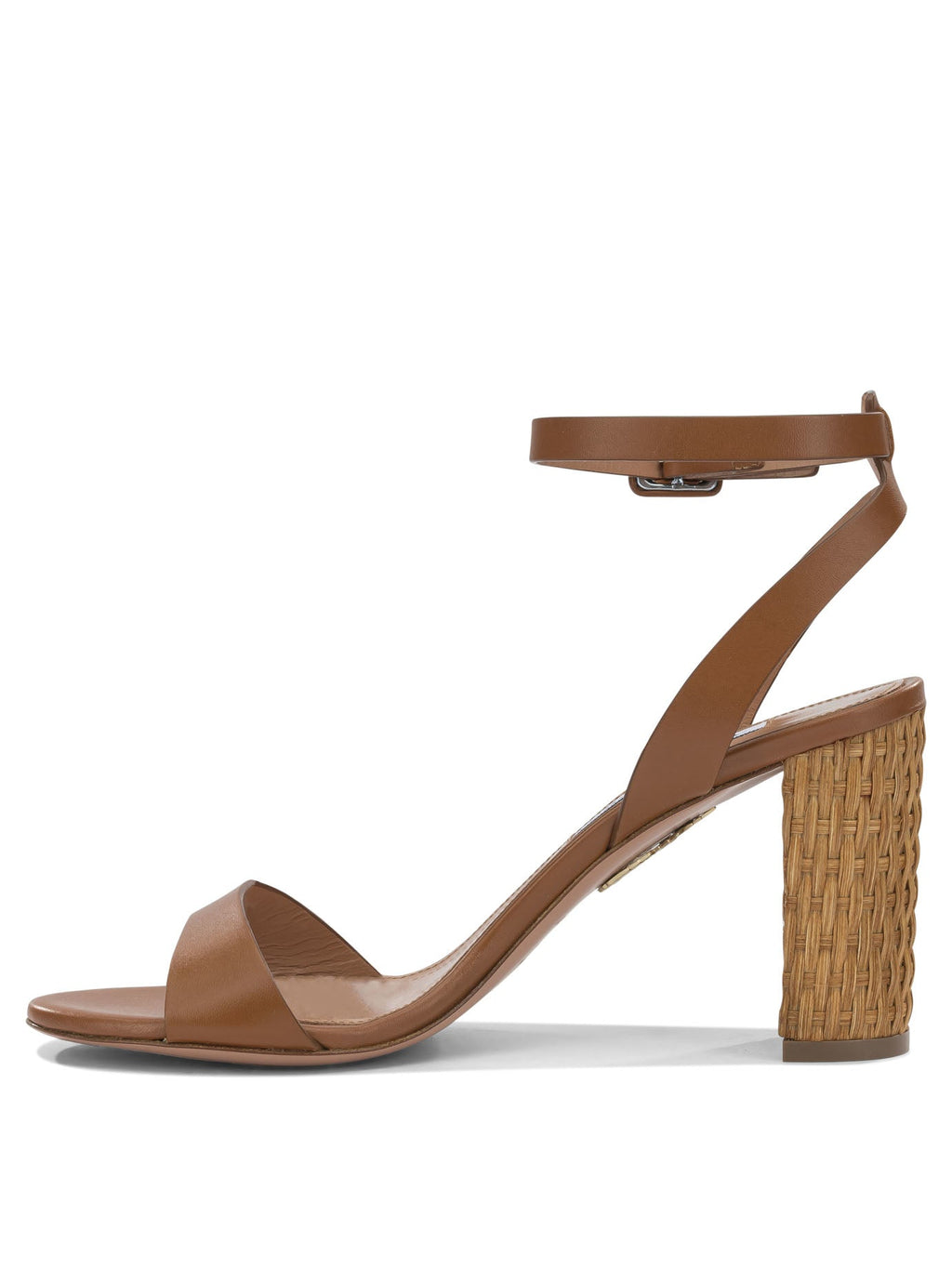 Aquazzura Sunseeker 85Mm Brown Calf Leather Sandals