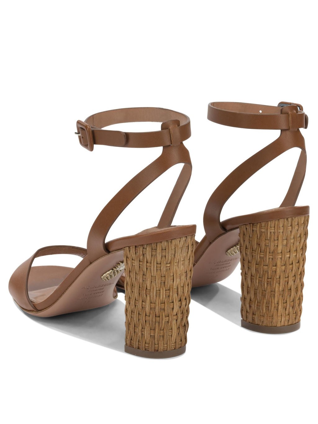 Aquazzura Sunseeker 85Mm Brown Calf Leather Sandals