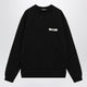 Jacquemus Black Crewneck Sweatshirt With Grosgrain Logo