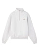 Jacquemus Light Grey Zipneck Sweatshirt With Gros Grain Logo