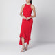 The Andamane Red Carmen Openback Dress
