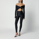 The Andamane Black Kendall Jumpsuit In Glossy Stretch Lycra