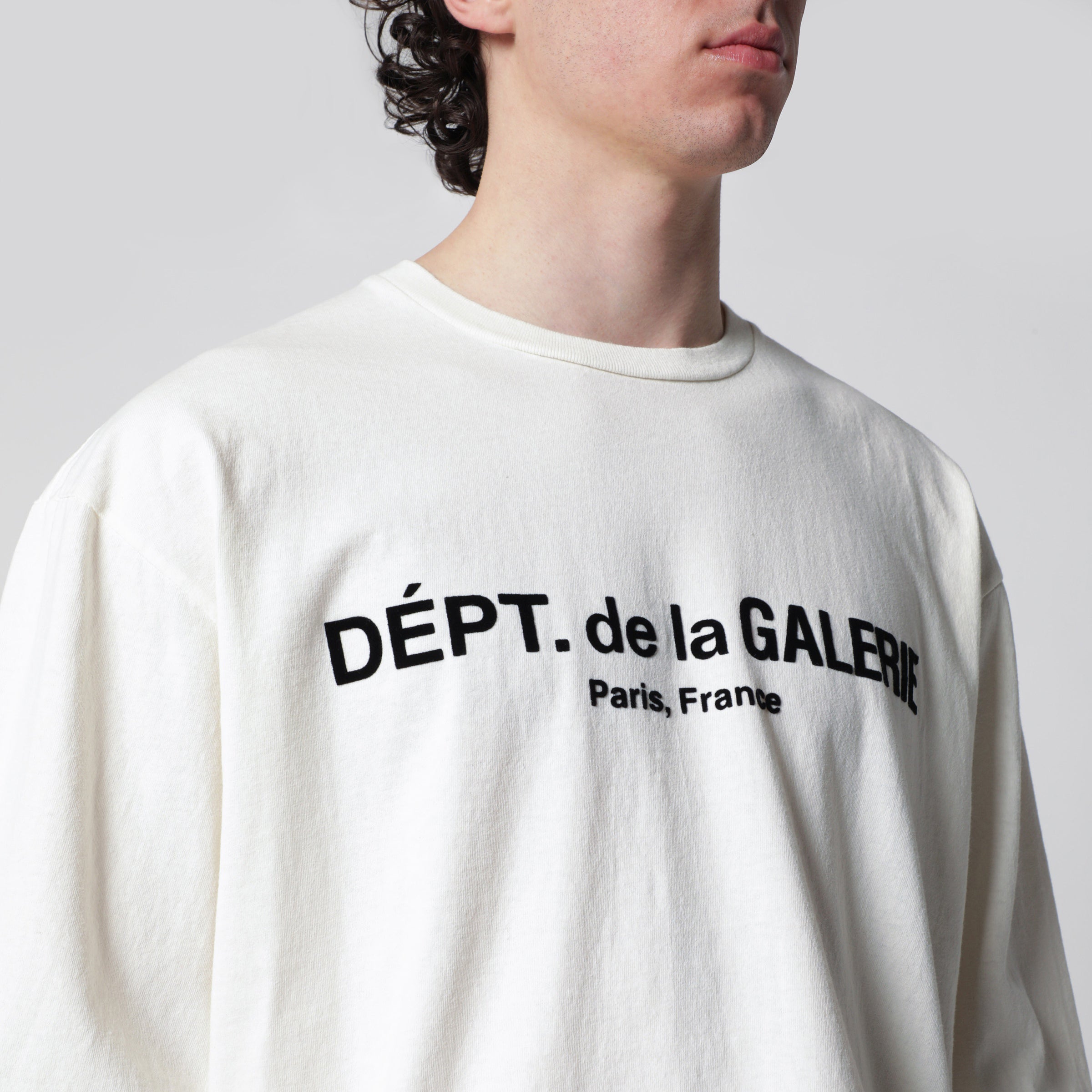 Gallery Dept. Cream Longsleeve Tshirt With French Logo