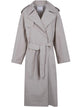 The Frankie Shop Light Beige Riva Cotton Trench Coat