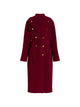 Alberta Ferreti Red Wool Cashmere Peacoat