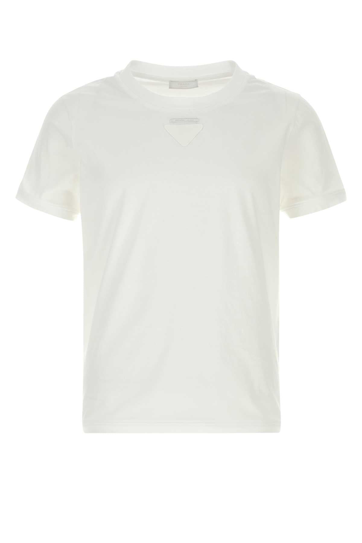 Prada White Cotton T-Shirt