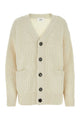 Ami Paris Ivory Alpaca Blend Cardigan