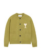 Ami Paris Ami De Coeur Intarsia-Logo Cardigan