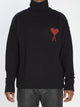 Ami Paris Pull Col Cheminee  Avec Ami De Coeu