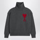 Ami Paris Grey Turtleneck Sweater Ami De Coeur