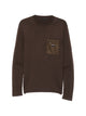 Prada Logo-Patch Ribbed-Sleeve Sweater