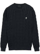 Prada Black Cotton Cable Knit Sweater