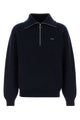Prada Midnight Blue Wool Blend Polo Shirt