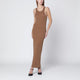Entire Studios Sandcolored Sleeveless Cottonblend Dress